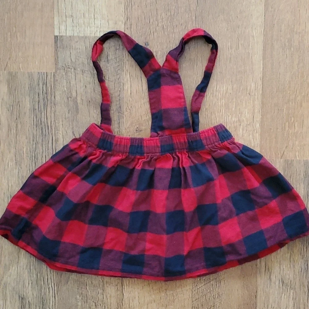 Carters Girls Buffalo Check Thin Flannel Overall Jumper‎ Size 9M